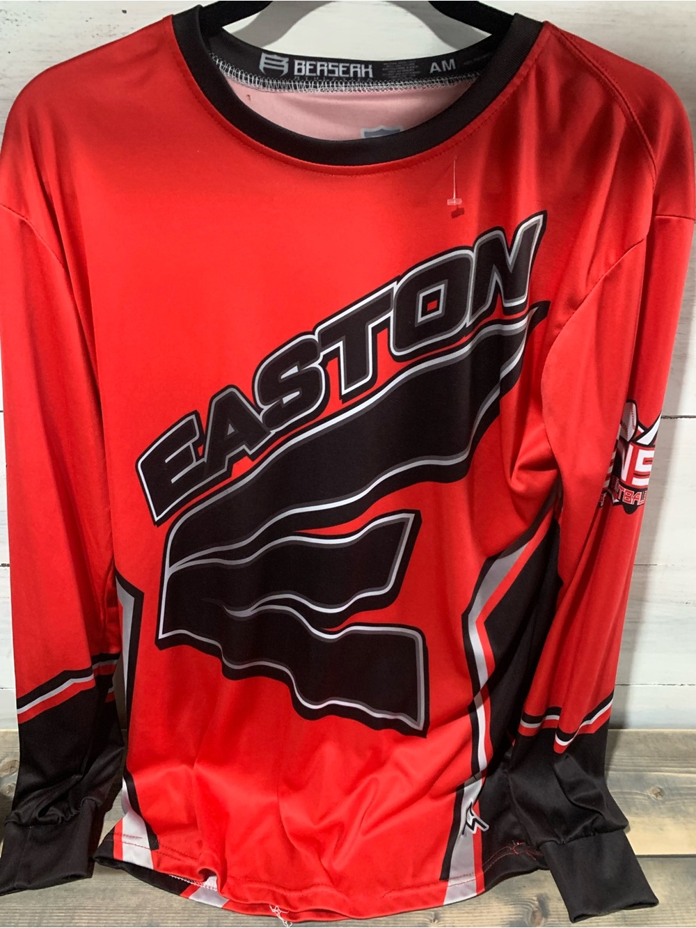 Easton Men’s Red and Black Long-Sleeve Athletic Jersey
